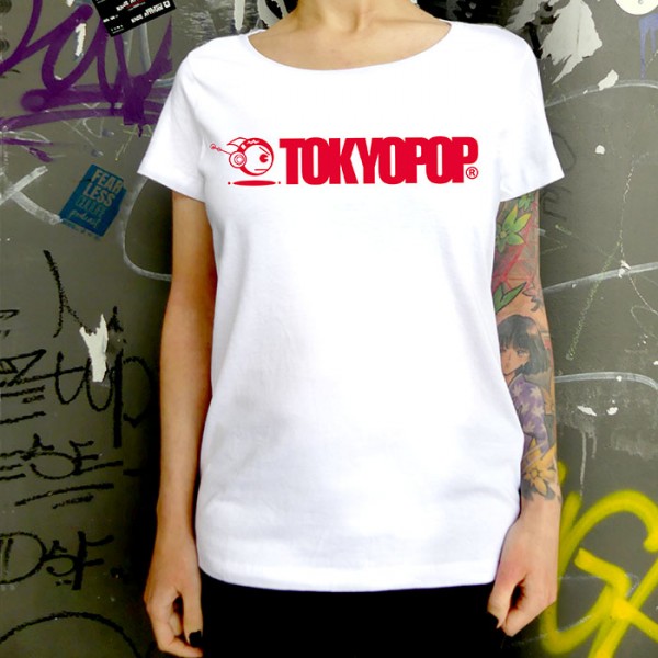 Weißes T-Shirt TOKYOPOP Logo rot